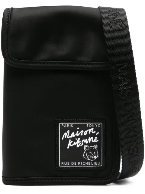 Maison Kitsuné The Traveller bi-fold neck bag Black MM05362WQ1001