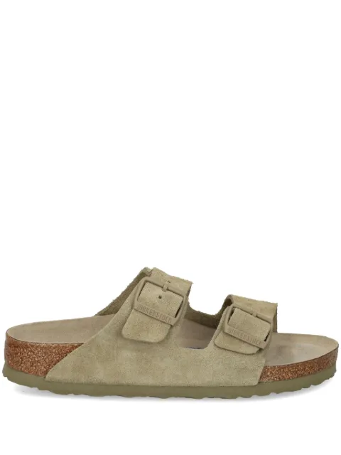 Birkenstock Arizona suede flat sandals Green BIRKARIZONASFBLEVE