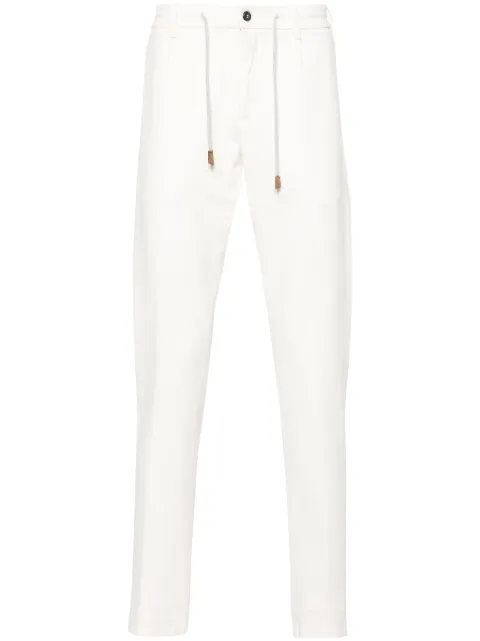 Eleventy drawstring-waist tapered trousers White X75PANB21PAN28031
