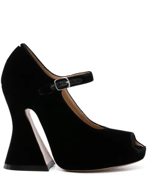 Maison Margiela 125mm velvet sandals Black S58WL0263P1788