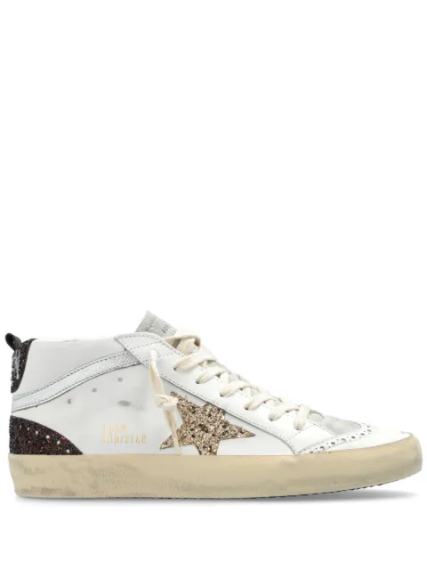 Golden Goose Mid Star glitter-detail sneakers White GWF00122F006136