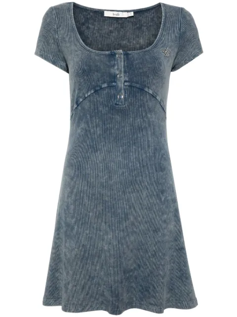 b+ab logo-appliqué ribbed minidress Blue 4S648AI