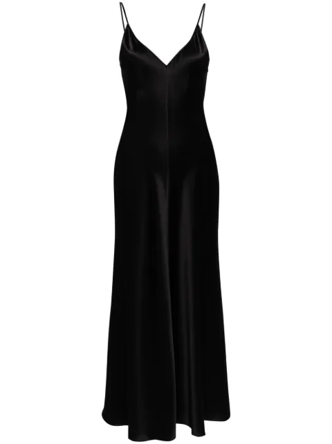 VOZ V-neck slip silk dress Black VD63