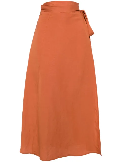 VOZ high-waisted wrap maxi skirt Orange VB26