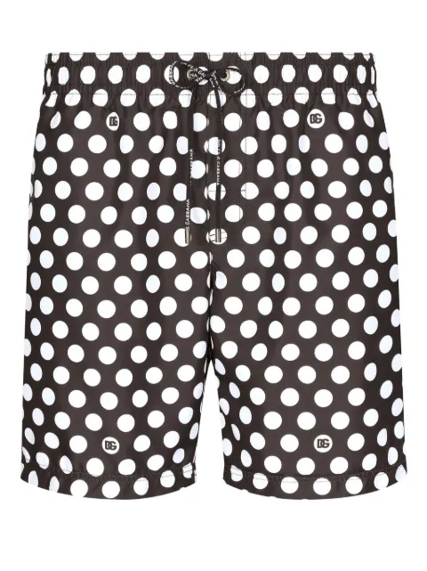 Dolce & Gabbana polka-dot swim shorts Black M4A13TISMHS