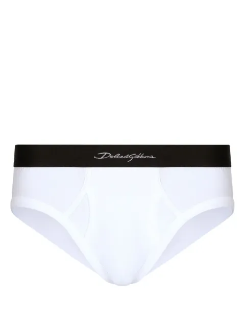 Dolce & Gabbana logo-waistband low-rise briefs White M3F42JONR21