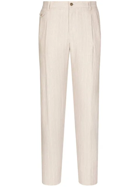 Dolce & Gabbana tailored linen trousers Neutrals GY6UETFR4BP