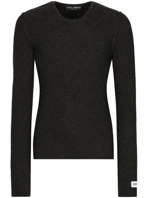 Dolce & Gabbana logo patch jumper Grey GXX64TJFMDZ
