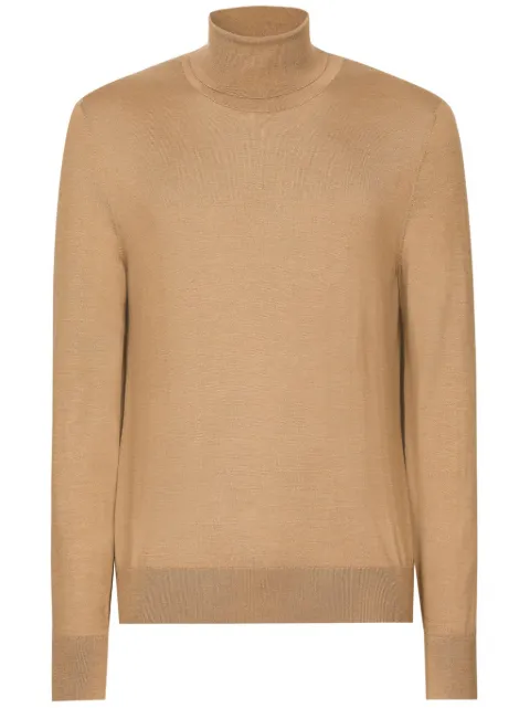 Dolce & Gabbana Roll-neck jumper Brown GXW05TJFMEH