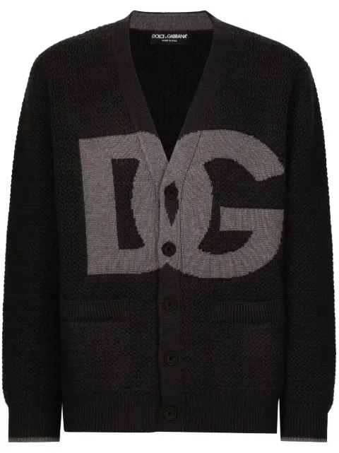 Dolce & Gabbana logo-intarsia cardigan Grey GXV13TJCVX2