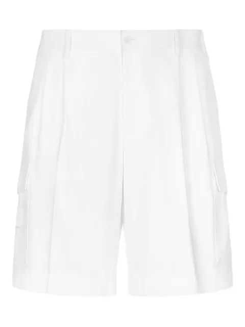 Dolce & Gabbana flap-pocket cotton shorts White GW3JATFU60L