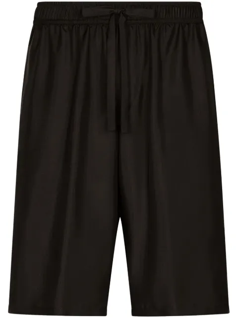 Dolce & Gabbana embroidered silk track shorts Black GV5MAZFU1S4