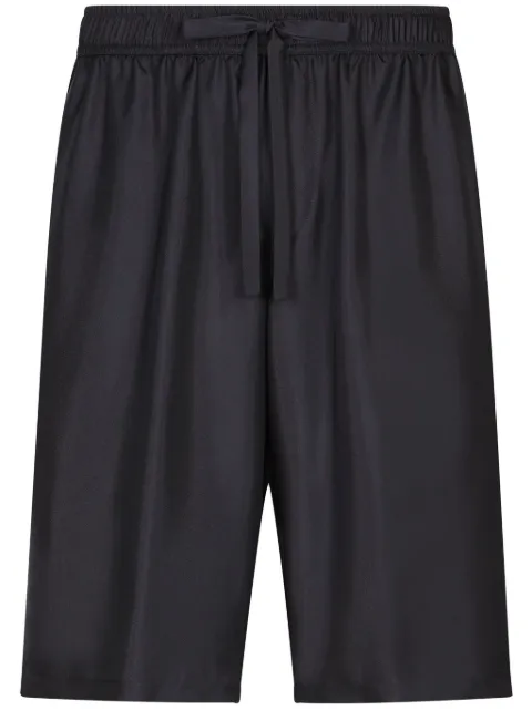 Dolce & Gabbana embroidered silk track shorts Blue GV5MAZFU1S4