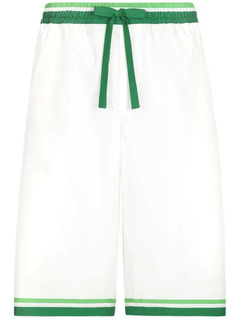 Dolce & Gabbana Majolica-print cotton shorts White GV37ATFI5JO