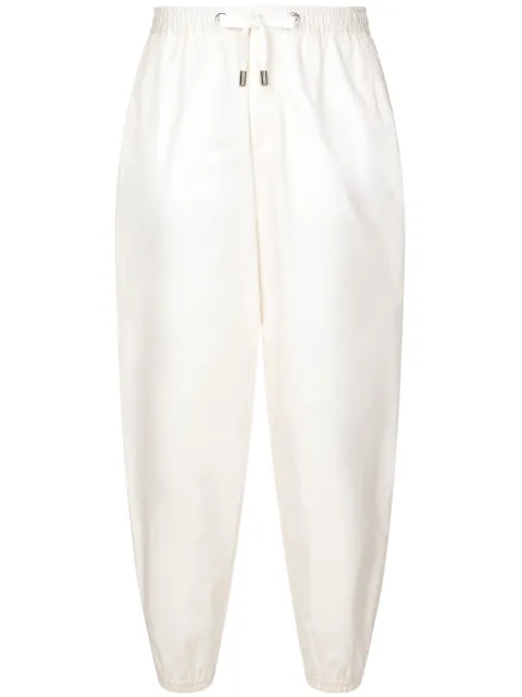 Dolce & Gabbana drawstring-waist cotton track pants White GP0D4TFU5PY