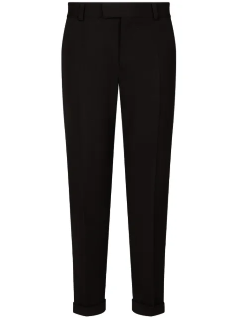 Dolce & Gabbana pressed-crease tapered trousers Black GP09TTFURNV