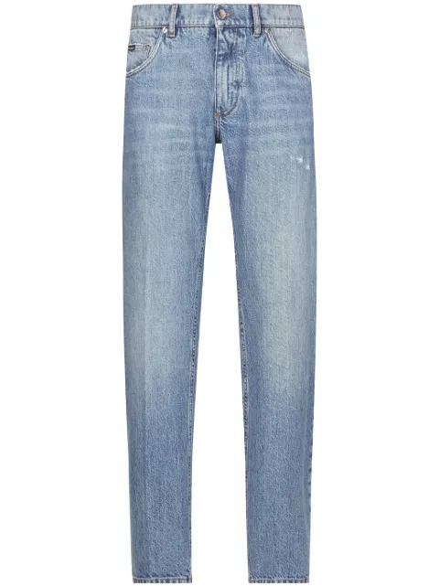 Dolce & Gabbana logo-embroidered jeans Blue GP02XZG8LN1