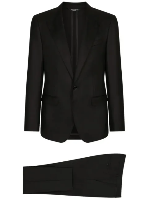 Dolce & Gabbana two-piece single-breasted dinner suit set Black GK18BTFU269