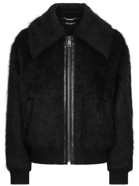 Dolce & Gabbana faux-fur coat Black G9BGFTHUMT5