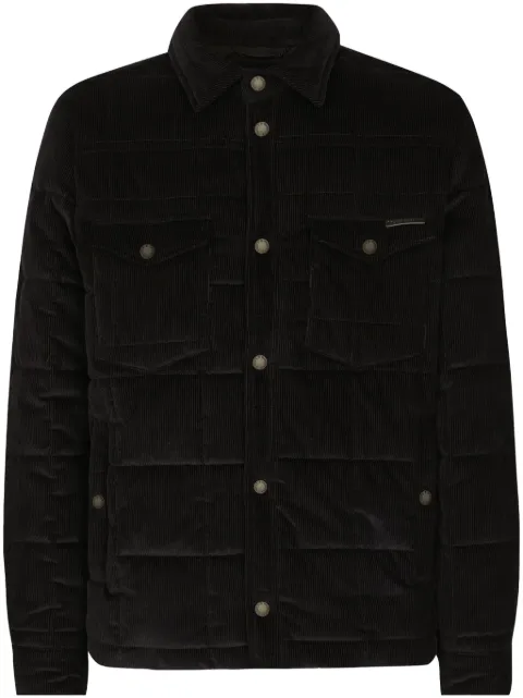 Dolce & Gabbana corduroy shirt jacket Black G9BCUTFUVFB