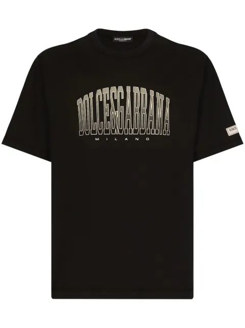 Dolce & Gabbana logo-print cotton T-shirt Black G8PN9TG7NWT