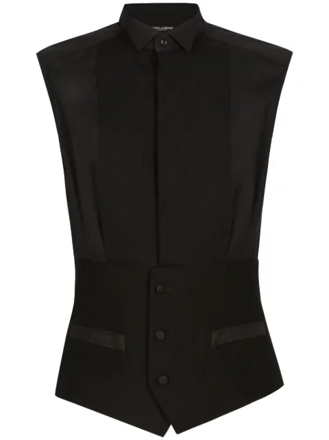 Dolce & Gabbana sleeveless shirt Black G5MK8TGI677