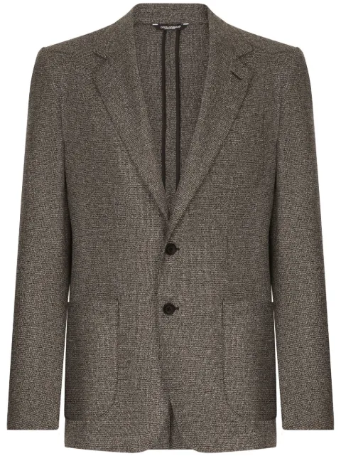 Dolce & Gabbana notched lapel single-breasted jacket Grey G2TW2TFMCA0