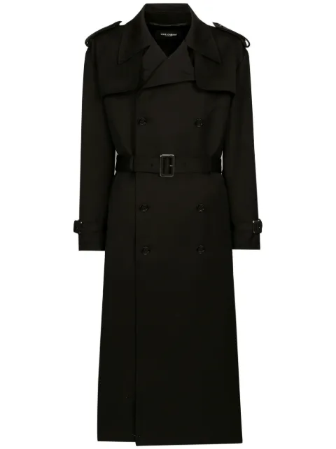 Dolce & Gabbana double-breasted trench coat Black G049GTFU28P