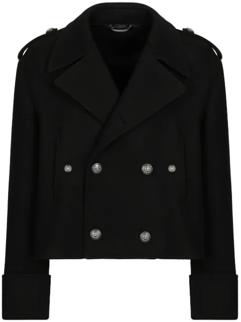 Dolce & Gabbana double-breasted peacoat Black G048PTFU28H