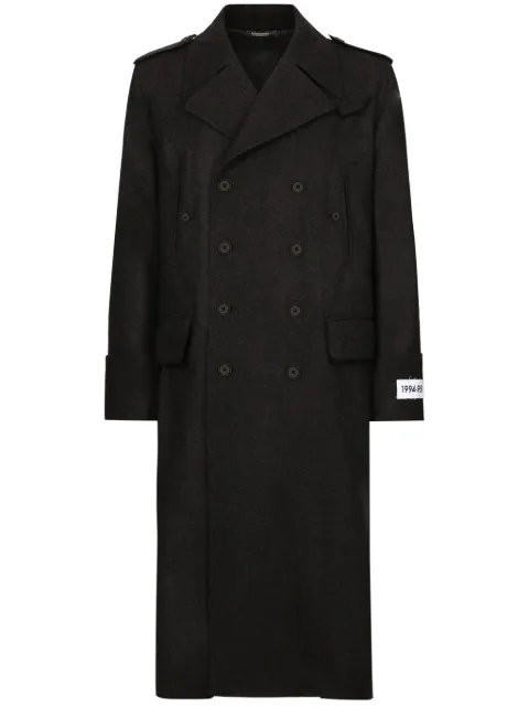 Dolce & Gabbana double breasted buttoned coat Black G046ETGI520