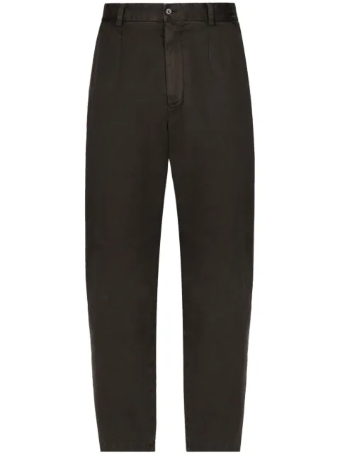 Dolce & Gabbana logo-tag tapered trousers Grey GV5ZHTG8LG9