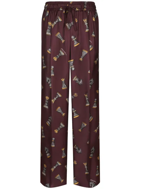 Dolce & Gabbana chess-print trousers Brown GP077TIS1VA