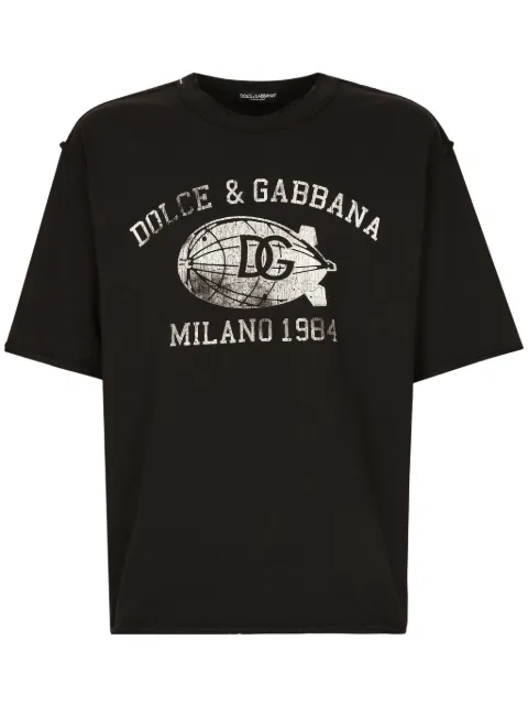 Dolce & Gabbana logo-print T-shirt Black G8RF4TG7NSX