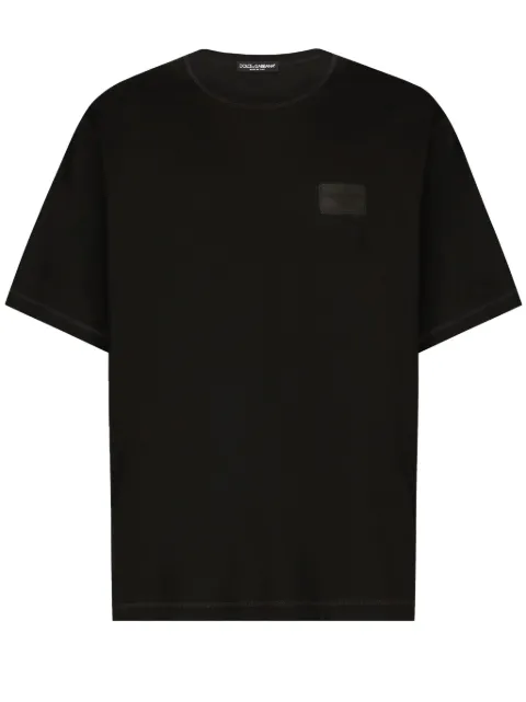 Dolce & Gabbana branded-tag cotton T-shirt Black G8PN9TG7NTW