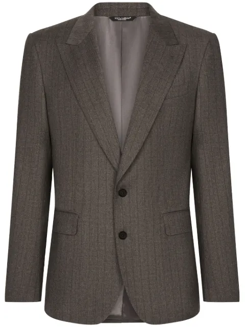 Dolce & Gabbana pinstripe single-breasted jacket Grey G2TV4TFRBDF