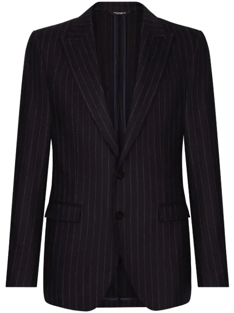 Dolce & Gabbana pinstripe single-breasted jacket Black G2NW0TFRCB7