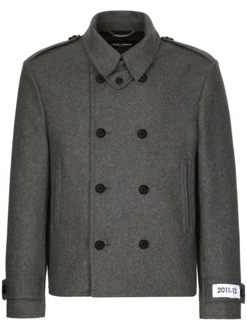 Dolce & Gabbana double-breasted peacoat Grey G046WTHUMUBS8290