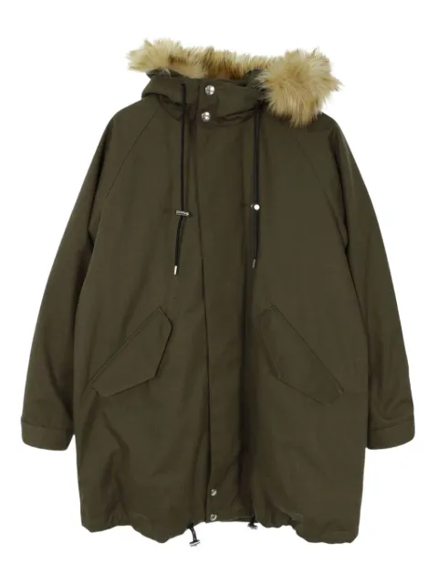 Mackintosh faux-fur-trimmed hooded parka Green OC0434