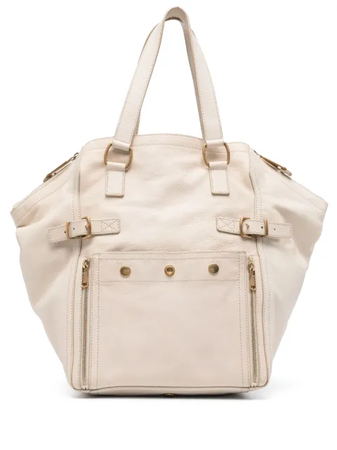 Saint Laurent Pre-Owned 2000s Downtown leather toe bag Neutrals SAI1100UO