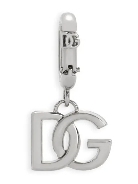 Dolce & Gabbana logo-plaque keyring Silver WVQ5L1W1111