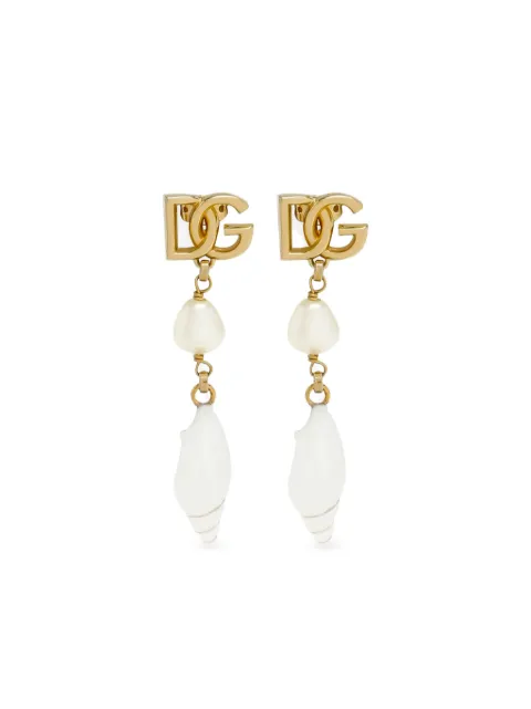 Dolce & Gabbana DG shell drop earrings Gold WEQ6A2W1111