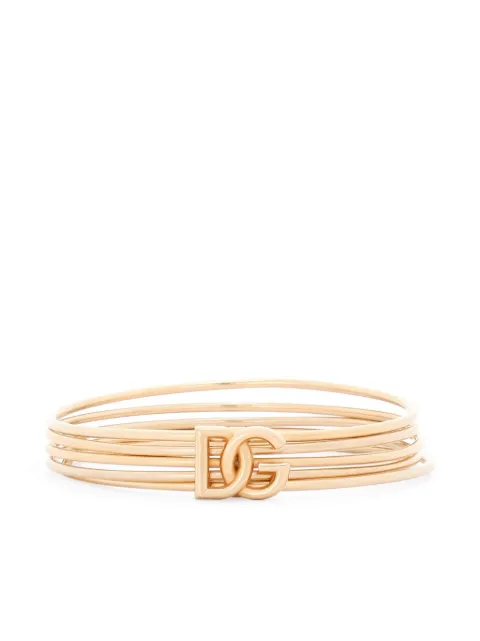 Dolce & Gabbana DG logo-charm multi-hoop bracelet Gold WBQ6M2W1111