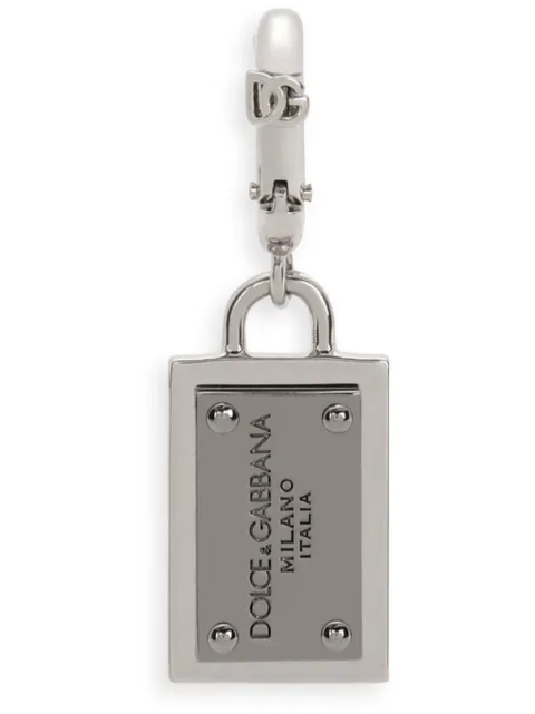 Dolce & Gabbana logo-plaque keyring Silver WVQ5L2W1111