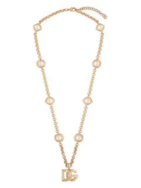 Dolce & Gabbana logo-pendant necklace Gold WNQ6L2W1111
