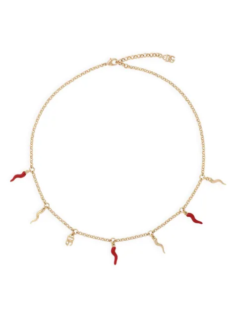 Dolce & Gabbana DG horn-charm necklace Gold WNQ6C2W1111
