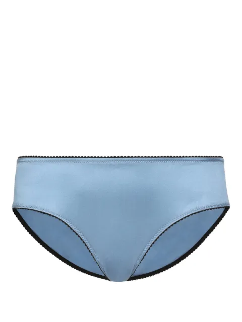 Dolce & Gabbana DNA scallop-edge satin briefs Blue O2B23TONO13