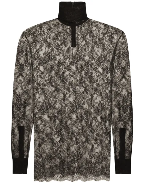 Dolce & Gabbana lace shirt Black G8SD9THLM9D