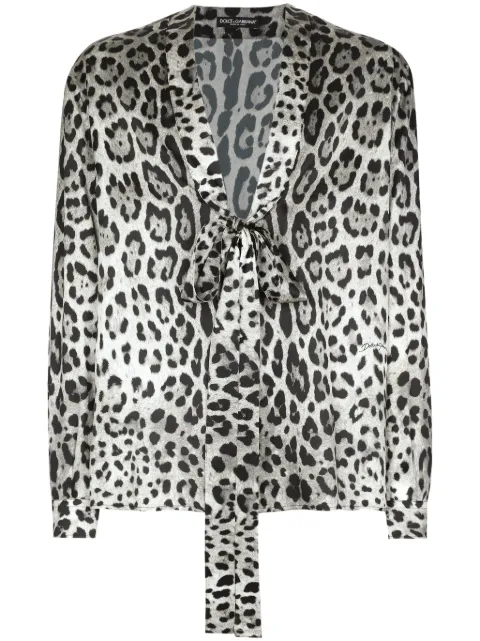 Dolce & Gabbana leopard-print shirt Grey G5MI0TIS1WT