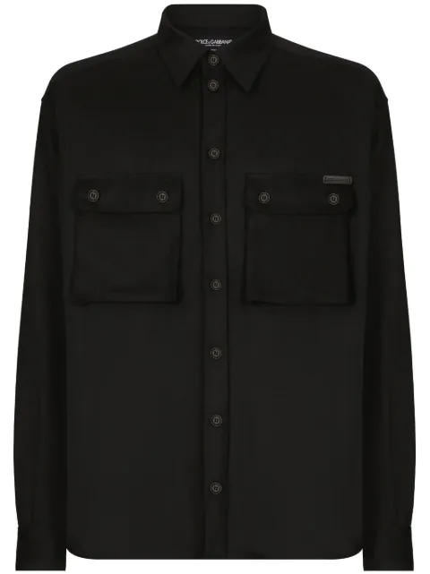 Dolce & Gabbana woolen shirt Black G5MD1TFU21Q