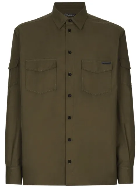 Dolce & Gabbana buttoned up shirt Grey G5GI5THUMOA